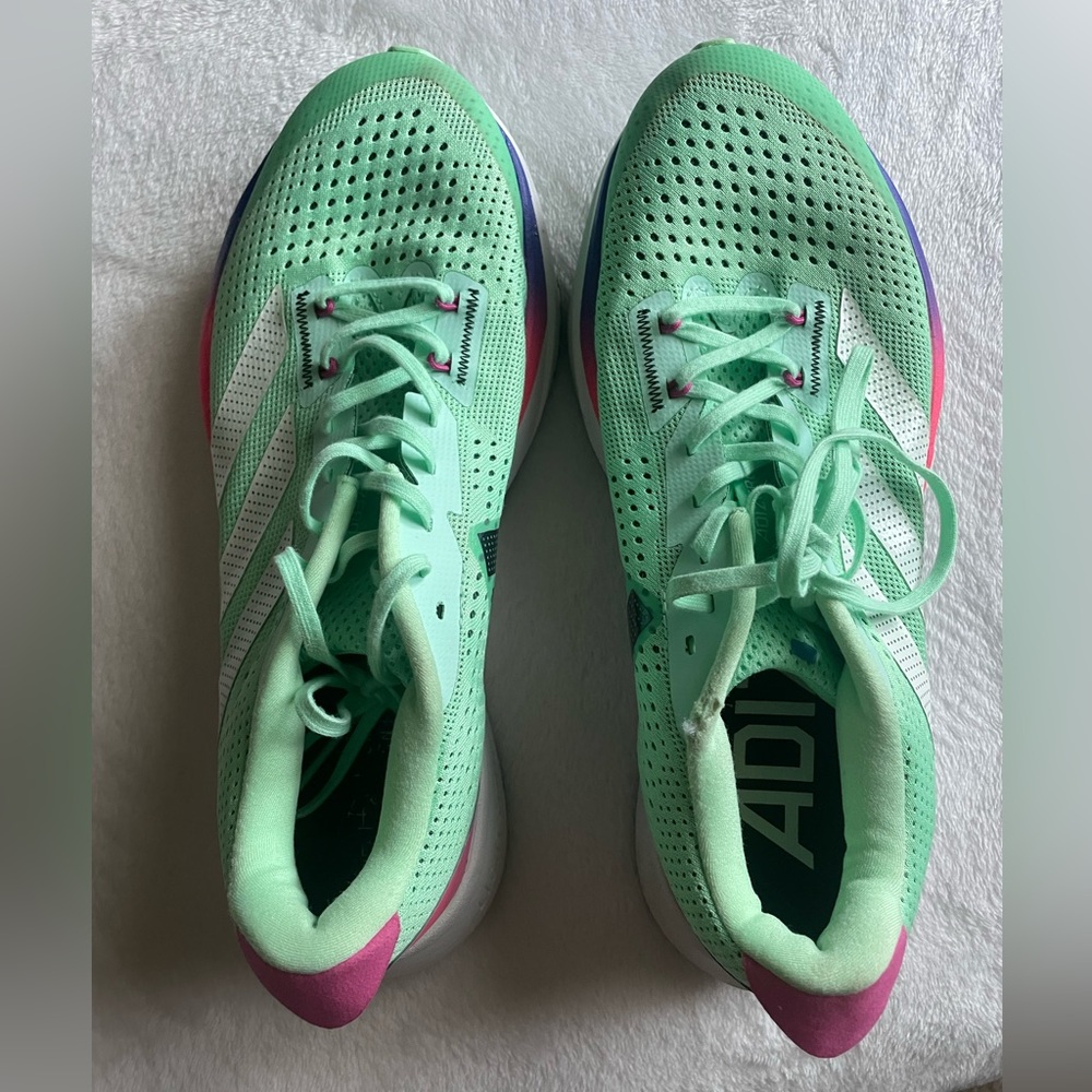 Adidas Green Athletic Shoes with Breathable Knit Upper